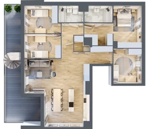 5 pokoi, apartament 117,92 m², piętro 6, oferta nr MA087, ale!KEN, Warszawa, Ursynów, Ursynów Centrum, ul. Indiry Gandhi 7
