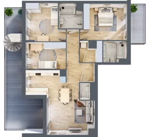4 pokoje, apartament 97,30 m², piętro 6, oferta nr MA060, ale!KEN, Warszawa, Ursynów, Ursynów Centrum, ul. Indiry Gandhi 7