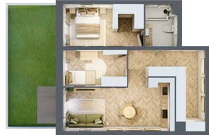3 pokoje, mieszkanie 59,99 m², piętro 1, oferta nr M61, Nowa Częstochowa Mościckiego, Częstochowa, Częstochówka-Parkitka, ul. Mościckiego