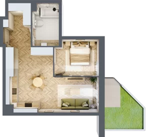 2 pokoje, mieszkanie 49,47 m², parter, oferta nr M8, Nowa Częstochowa Mościckiego, Częstochowa, Częstochówka-Parkitka, ul. Mościckiego