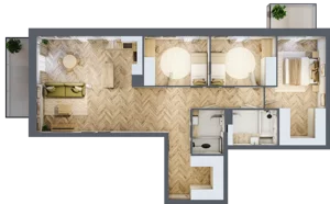 4 pokoje, mieszkanie 100,03 m², piętro 3, oferta nr M29, Nowa Częstochowa Mościckiego, Częstochowa, Częstochówka-Parkitka, ul. Mościckiego