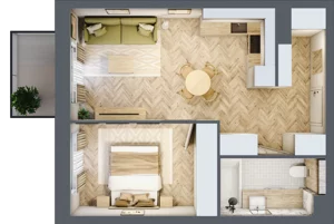 2 pokoje, mieszkanie 43,01 m², piętro 2, oferta nr M65, Nowa Częstochowa Mościckiego, Częstochowa, Częstochówka-Parkitka, ul. Mościckiego
