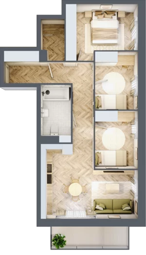 4 pokoje, mieszkanie 67,21 m², piętro 3, oferta nr M27, Nowa Częstochowa Mościckiego, Częstochowa, Częstochówka-Parkitka, ul. Mościckiego