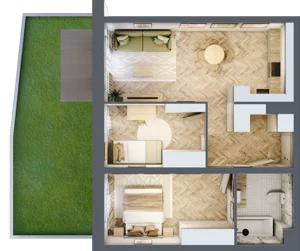 3 pokoje, mieszkanie 59,99 m², piętro 1, oferta nr M61, Nowa Częstochowa Mościckiego, Częstochowa, Częstochówka-Parkitka, ul. Mościckiego