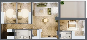4 pokoje, mieszkanie 121,22 m², piętro 5, oferta nr M42, Nowa Częstochowa Mościckiego, Częstochowa, Częstochówka-Parkitka, ul. Mościckiego