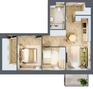 3 pokoje, mieszkanie 50,63 m², piętro 3, oferta nr M25, Nowa Częstochowa Mościckiego, Częstochowa, Częstochówka-Parkitka, ul. Mościckiego