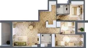 4 pokoje, mieszkanie 91,64 m², piętro 5, oferta nr M45, Nowa Częstochowa Mościckiego, Częstochowa, Częstochówka-Parkitka, ul. Mościckiego