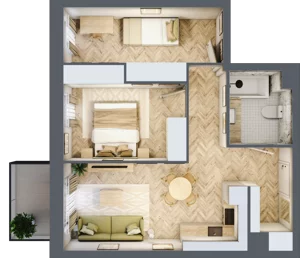 3 pokoje, mieszkanie 51,60 m², piętro 2, oferta nr M64, Nowa Częstochowa Mościckiego, Częstochowa, Częstochówka-Parkitka, ul. Mościckiego