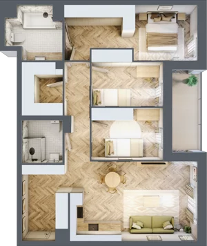 4 pokoje, mieszkanie 85,67 m², piętro 5, oferta nr M86, Nowa Częstochowa Mościckiego, Częstochowa, Częstochówka-Parkitka, ul. Mościckiego