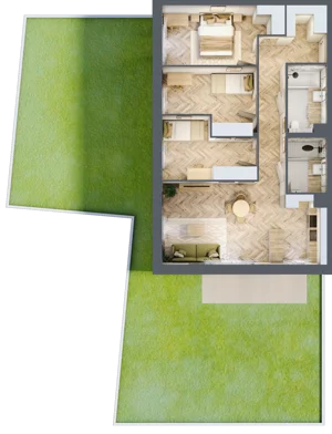 4 pokoje, mieszkanie 83,19 m², parter, oferta nr M51, Nowa Częstochowa Mościckiego, Częstochowa, Częstochówka-Parkitka, ul. Mościckiego