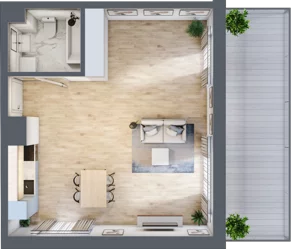 1 pokój, apartament 47,60 m², parter, oferta nr B-7, Cieszyńska 9, Kraków, Stare Miasto, Łobzów, ul. Cieszyńska 9