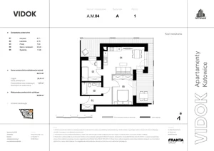 3 pokoje, mieszkanie 60,65 m², piętro 1, oferta nr A.M.04, VIDOK Apartamenty, Katowice, Śródmieście, ul. Kozielska