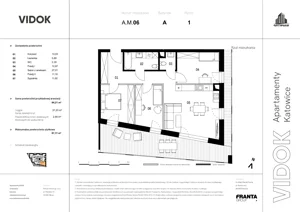 4 pokoje, mieszkanie 85,38 m², piętro 1, oferta nr A.M.06, VIDOK Apartamenty, Katowice, Śródmieście, ul. Kozielska