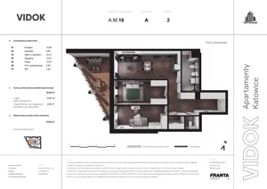 3 pokoje, mieszkanie 71,17 m², piętro 2, oferta nr A.M.16, VIDOK Apartamenty, Katowice, Śródmieście, ul. Kozielska
