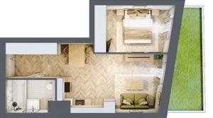 2 pokoje, apartament 37,76 m², parter, oferta nr A2, Drago, Kraków, Bronowice, Górka Narodowa, ul. Stefana Banacha