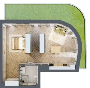 1 pokój, apartament 58,68 m², parter, oferta nr A1, Drago, Kraków, Bronowice, Górka Narodowa, ul. Stefana Banacha