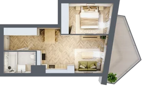 2 pokoje, apartament 37,76 m², piętro 1, oferta nr A14, Drago, Kraków, Bronowice, Górka Narodowa, ul. Stefana Banacha