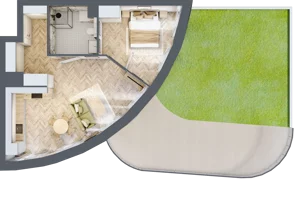 2 pokoje, apartament 49,45 m², parter, oferta nr A6, Drago, Kraków, Bronowice, Górka Narodowa, ul. Stefana Banacha
