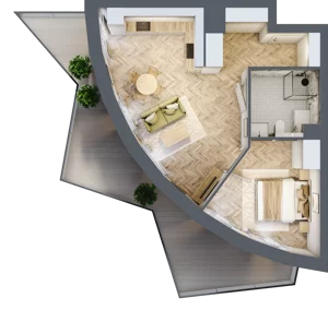 2 pokoje, apartament 49,46 m², piętro 1, oferta nr A18, Drago, Kraków, Bronowice, Górka Narodowa, ul. Stefana Banacha