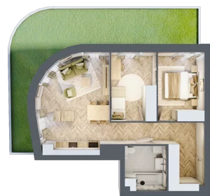 3 pokoje, apartament 57,84 m², parter, oferta nr A12, Drago, Kraków, Bronowice, Górka Narodowa, ul. Stefana Banacha