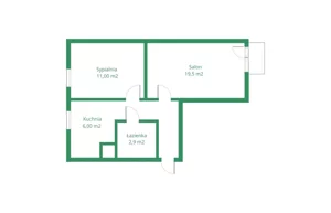 Mieszkanie dwupokojowe 45,00 m², Gdańsk, Przymorze, Olsztyńska, Sprzedaż