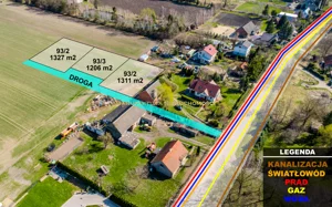 Działka 1 311,00 m², Suchy Dąb, Gdańska, Sprzedaż