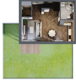 Dom 70,00 m², oferta nr 19.1 , Tesoro Golf Park 4PLEX, Pętkowice, ul. Parkowa