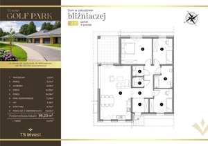 Dom 96,00 m², oferta nr 2.1., Tesoro Golf Park - Domy, Pętkowice, ul. Golfistów 1