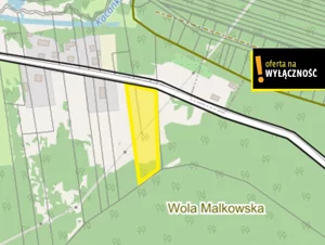 Działka 8 800,00 m², Wola Malkowska, Sprzedaż