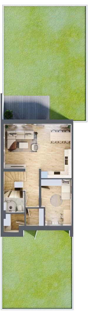 Dom 109,84 m², oferta nr 14/2, Dzielnica Hrabska - etap IV - domy z garażami, Falenty Nowe, ul. Droga Hrabska 4G