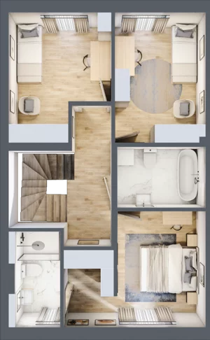 Dom 109,84 m², oferta nr 14/2, Dzielnica Hrabska - etap IV - domy z garażami, Falenty Nowe, ul. Droga Hrabska 4G