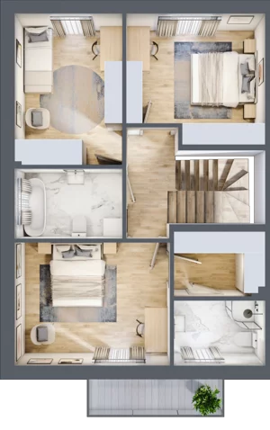 Dom 129,96 m², oferta nr 15/1, Dzielnica Hrabska - etap IV - domy z garażami, Falenty Nowe, ul. Droga Hrabska 4G