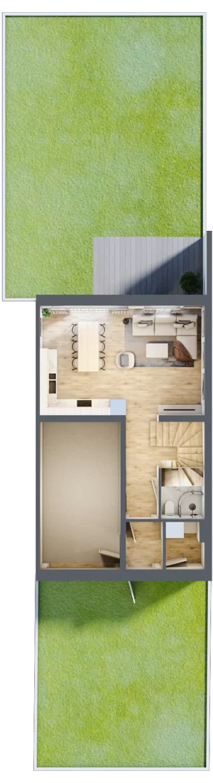 Dom 113,20 m², oferta nr 23/2, Dzielnica Hrabska - etap IV - domy z garażami, Falenty Nowe, ul. Droga Hrabska 4G
