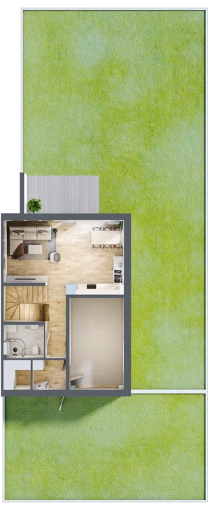 Dom 129,96 m², oferta nr 24/1, Dzielnica Hrabska - etap IV - domy z garażami, Falenty Nowe, ul. Droga Hrabska 4G