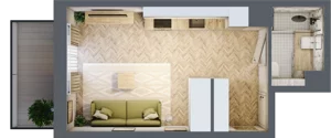 1 pokój, apartament 26,19 m², piętro 4, oferta nr C23, Osiedle Kompas, Gdańsk, Orunia Górna-Gdańsk Południe, Maćkowy, ul. Czerska 35