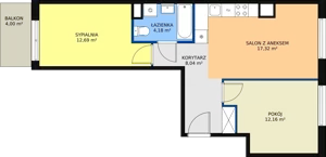 3 pokoje, mieszkanie 54,35 m², piętro 6, oferta nr 180, Krakowskie Tarasy V, Wrocław, Przedmieście Oławskie, Krzyki, ul. Krakowska 88