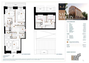 5 pokoi, apartament 155,73 m², piętro 7, oferta nr A8.5, Saint Martin Residences II, Poznań, Stare Miasto, Stare Miasto, ul. Podgórna 7