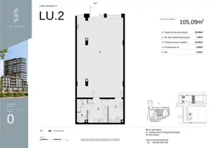 Lokal użytkowy 105,09 m², oferta nr LU2, Sky Trust etap II lokale użytkowe, Kielce, Bocianek, al. Solidarności / ul. Świętokrzyska