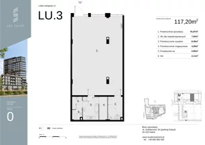 Lokal użytkowy 117,20 m², oferta nr LU3, Sky Trust etap II lokale użytkowe, Kielce, Bocianek, al. Solidarności / ul. Świętokrzyska