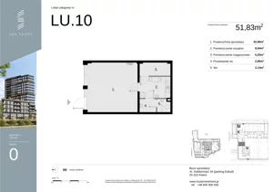 Lokal użytkowy 51,83 m², oferta nr LU10, Sky Trust etap II lokale użytkowe, Kielce, Bocianek, al. Solidarności / ul. Świętokrzyska