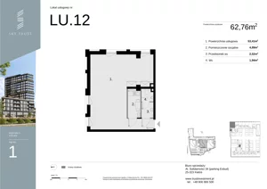 Lokal użytkowy 62,76 m², oferta nr LU12, Sky Trust etap II lokale użytkowe, Kielce, Bocianek, al. Solidarności / ul. Świętokrzyska