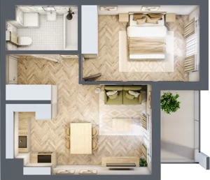 2 pokoje, mieszkanie 40,62 m², piętro 7, oferta nr E86, Panorama Struga, Radom, Śródmieście, ul. Andrzeja Struga 60