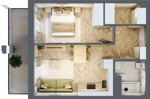 2 pokoje, mieszkanie 38,41 m², parter, oferta nr Budynek 1 Mieszkanie 5, Krakowska Rogatka, Kielce, Centrum, ul. Miodowicza 1