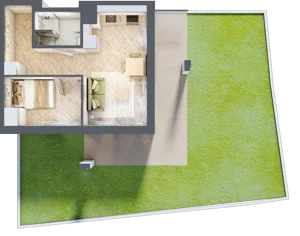 2 pokoje, mieszkanie 33,10 m², parter, oferta nr Budynek 1 Mieszkanie 12, Krakowska Rogatka, Kielce, Centrum, ul. Miodowicza 1
