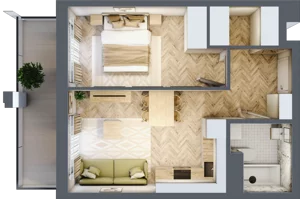 2 pokoje, mieszkanie 38,01 m², parter, oferta nr Budynek 1 Mieszkanie 95, Krakowska Rogatka, Kielce, Centrum, ul. Miodowicza 1