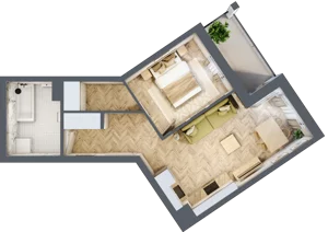 2 pokoje, mieszkanie 38,55 m², piętro 2, oferta nr Budynek 2 Mieszkanie 20, Krakowska Rogatka, Kielce, Centrum, ul. Miodowicza 1