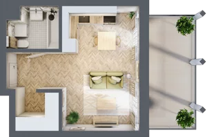 1 pokój, apartament 29,32 m², piętro 1, oferta nr A.15, Browar Hugo Scobel, Gliwice, Śródmieście, ul. Piwna