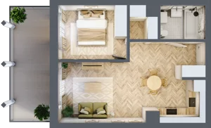 2 pokoje, apartament 42,57 m², piętro 2, oferta nr A.24, Browar Hugo Scobel, Gliwice, Śródmieście, ul. Piwna