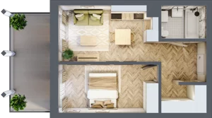 2 pokoje, apartament 38,38 m², piętro 2, oferta nr A.29, Browar Hugo Scobel, Gliwice, Śródmieście, ul. Piwna