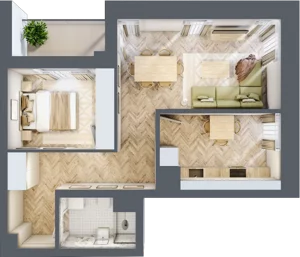 2 pokoje, lokal inwestycyjny 47,81 m², piętro 2, oferta nr L1, Sky Trust II - lokale inwestycyjne, Kielce, Bocianek, al. Solidarności / ul. Świętokrzyska
